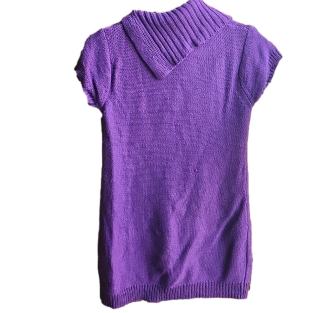 Pink ANGEL Purple Asymmetrical Collar Sweater Dress - Picture 4 of 5